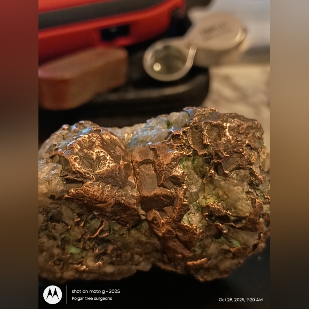 Michigan Native Copper Specimen & Quartz